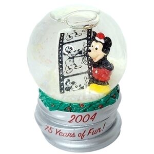 2004 Disney Mickey Mouse 75 Years of Fun Miniature Snow Globe